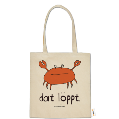 Motiv: Baumwolltasche - dat löppt. orange - bestimme auf Wunsch Details wie Produkt, Grösse, Farbe und Position selbst ! Motiv: Baumwolltasche - dat löppt. orange