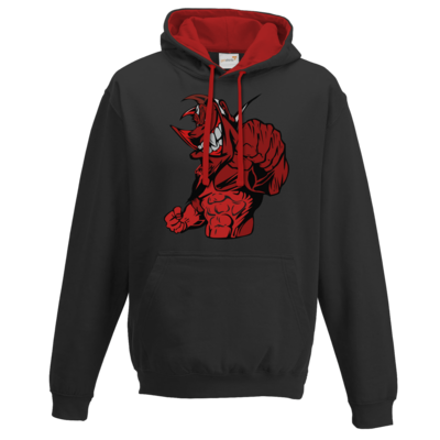 Motiv: Two-Tone Hoodie - DeY Teufel - bestimme auf Wunsch Details wie Produkt, Grösse, Farbe und Position selbst ! Motiv: Two-Tone Hoodie - DeY Teufel