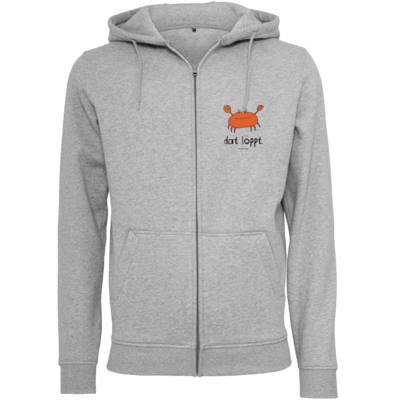 Motiv: Heavy Zip-Hoodie - dat löppt. orange - bestimme auf Wunsch Details wie Produkt, Grösse, Farbe und Position selbst ! Motiv: Heavy Zip-Hoodie - dat löppt. orange