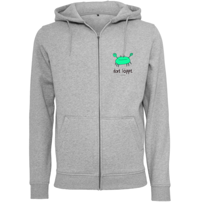 Motiv: Heavy Zip-Hoodie - dat löppt. gruen - bestimme auf Wunsch Details wie Produkt, Grösse, Farbe und Position selbst ! Motiv: Heavy Zip-Hoodie - dat löppt. gruen