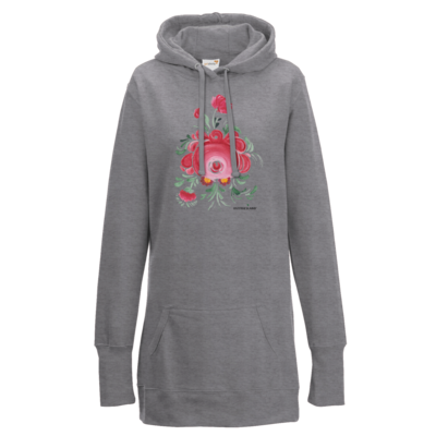 Motiv: Lady Longline Hoodie - Ostfriesische Teerose - bestimme auf Wunsch Details wie Produkt, Grösse, Farbe und Position selbst ! Motiv: Lady Longline Hoodie - Ostfriesische Teerose