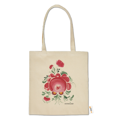 Motiv: Baumwolltasche - Ostfriesische Teerose - bestimme auf Wunsch Details wie Produkt, Grösse, Farbe und Position selbst ! Motiv: Baumwolltasche - Ostfriesische Teerose