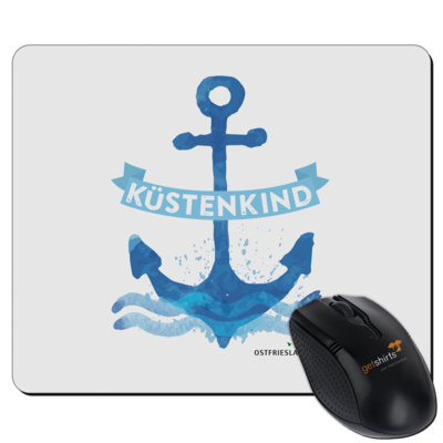 Motiv: Mousepad Textil - Anker Kuestenkind - bestimme auf Wunsch Details wie Produkt, Grösse, Farbe und Position selbst ! Motiv: Mousepad Textil - Anker Kuestenkind