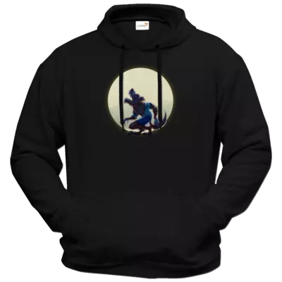 Motiv: Hoodie Premium FAIR WEAR - Welf - Vollmond - bestimme auf Wunsch Details wie Produkt, Grösse, Farbe und Position selbst ! Motiv: Hoodie Premium FAIR WEAR - Welf - Vollmond