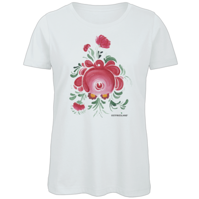 Motiv: Organic Lady T-Shirt - Ostfriesische Teerose - bestimme auf Wunsch Details wie Produkt, Grösse, Farbe und Position selbst ! Motiv: Organic Lady T-Shirt - Ostfriesische Teerose