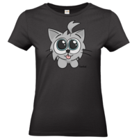 Motiv: T-Shirt Damen Premium FAIR WEAR - Kätzchen Weiß - bestimme auf Wunsch Details wie Produkt, Grösse, Farbe und Position selbst ! Motiv: T-Shirt Damen Premium FAIR WEAR - Kätzchen Weiß