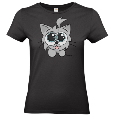 Motiv: T-Shirt Damen Premium FAIR WEAR - Kätzchen Weiß - bestimme auf Wunsch Details wie Produkt, Grösse, Farbe und Position selbst ! Motiv: T-Shirt Damen Premium FAIR WEAR - Kätzchen Weiß
