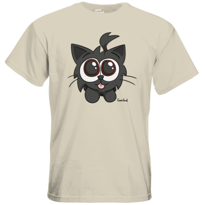 Motiv: T-Shirt Premium FAIR WEAR - Kätzchen Schwarz - bestimme auf Wunsch Details wie Produkt, Grösse, Farbe und Position selbst ! Motiv: T-Shirt Premium FAIR WEAR - Kätzchen Schwarz