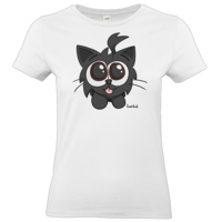 Motiv: T-Shirt Damen Premium FAIR WEAR - Kätzchen Schwarz - bestimme auf Wunsch Details wie Produkt, Grösse, Farbe und Position selbst ! Motiv: T-Shirt Damen Premium FAIR WEAR - Kätzchen Schwarz