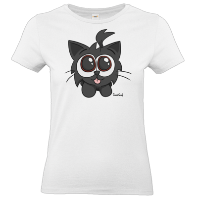 Motiv: T-Shirt Damen Premium FAIR WEAR - Kätzchen Schwarz - bestimme auf Wunsch Details wie Produkt, Grösse, Farbe und Position selbst ! Motiv: T-Shirt Damen Premium FAIR WEAR - Kätzchen Schwarz