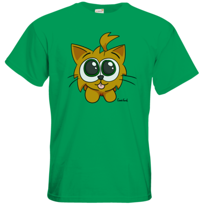 Motiv: T-Shirt Premium FAIR WEAR - Kätzchen Rot - bestimme auf Wunsch Details wie Produkt, Grösse, Farbe und Position selbst ! Motiv: T-Shirt Premium FAIR WEAR - Kätzchen Rot
