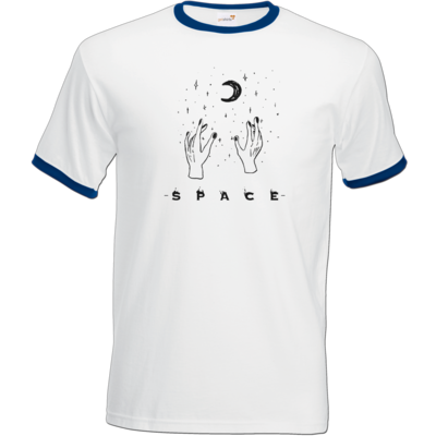 Motiv: T-Shirt Ringer - Space - bestimme auf Wunsch Details wie Produkt, Grösse, Farbe und Position selbst ! Motiv: T-Shirt Ringer - Space