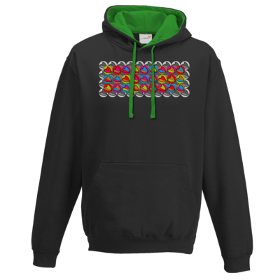 Motiv: Two-Tone Hoodie - Popart Mütze - bestimme auf Wunsch Details wie Produkt, Grösse, Farbe und Position selbst ! Motiv: Two-Tone Hoodie - Popart Mütze