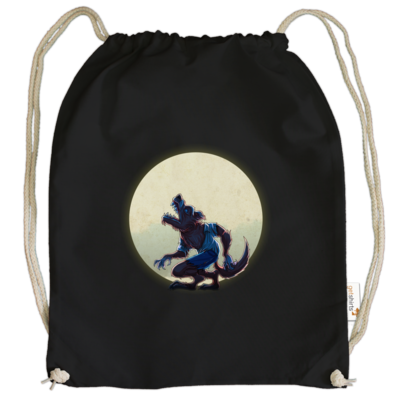 Motiv: Cotton Gymsac - Welf - Vollmond - bestimme auf Wunsch Details wie Produkt, Grösse, Farbe und Position selbst ! Motiv: Cotton Gymsac - Welf - Vollmond