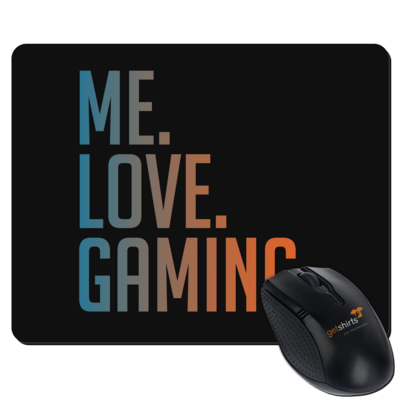 Motiv: Mousepad Textil - Me.Love.Gaming. - bestimme auf Wunsch Details wie Produkt, Grösse, Farbe und Position selbst ! Motiv: Mousepad Textil - Me.Love.Gaming.