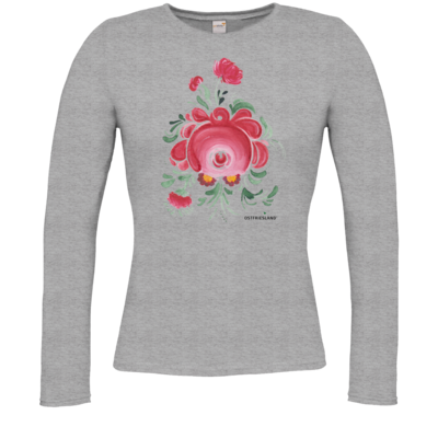 Motiv: Longsleeve Damen Organic - Ostfriesische Teerose - bestimme auf Wunsch Details wie Produkt, Grösse, Farbe und Position selbst ! Motiv: Longsleeve Damen Organic - Ostfriesische Teerose