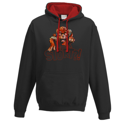 Motiv: Two-Tone Hoodie - Welf - Wer stört - bestimme auf Wunsch Details wie Produkt, Grösse, Farbe und Position selbst ! Motiv: Two-Tone Hoodie - Welf - Wer stört