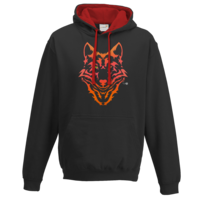 Motiv: Two-Tone Hoodie - WolfsOrange - bestimme auf Wunsch Details wie Produkt, Grösse, Farbe und Position selbst ! Motiv: Two-Tone Hoodie - WolfsOrange