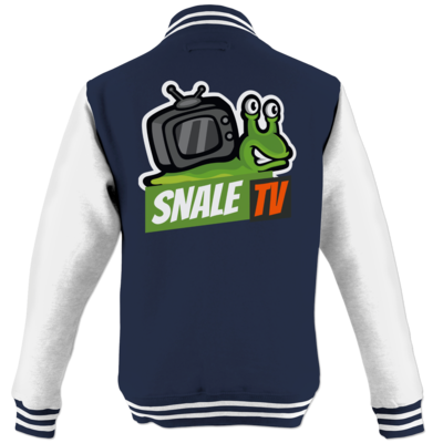 Motiv: College Jacke - snaleTV Logo - bestimme auf Wunsch Details wie Produkt, Grösse, Farbe und Position selbst ! Motiv: College Jacke - snaleTV Logo