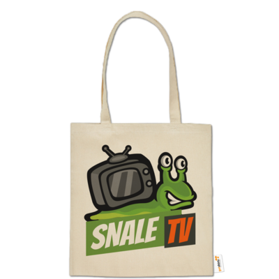 Motiv: Baumwolltasche - snaleTV Logo - bestimme auf Wunsch Details wie Produkt, Grösse, Farbe und Position selbst ! Motiv: Baumwolltasche - snaleTV Logo