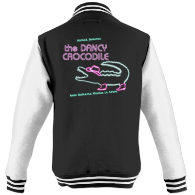 Motiv: College Jacke - Dancy Crocodile - bestimme auf Wunsch Details wie Produkt, Grösse, Farbe und Position selbst ! Motiv: College Jacke - Dancy Crocodile