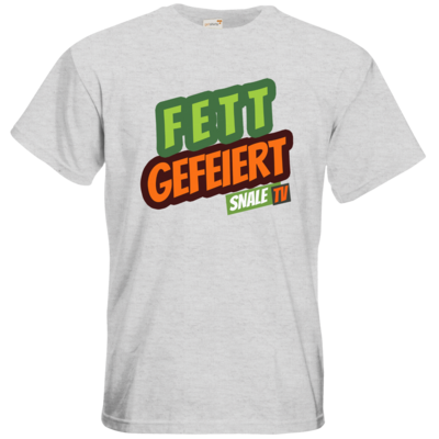 Motiv: T-Shirt Premium FAIR WEAR - Fett Gefeiert - bestimme auf Wunsch Details wie Produkt, Grösse, Farbe und Position selbst ! Motiv: T-Shirt Premium FAIR WEAR - Fett Gefeiert
