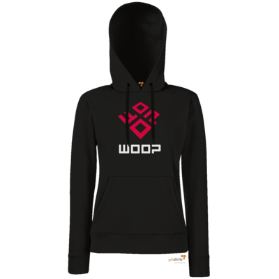 Motiv: Hoodie Damen Classic - Woop Logo - bestimme auf Wunsch Details wie Produkt, Grösse, Farbe und Position selbst ! Motiv: Hoodie Damen Classic - Woop Logo