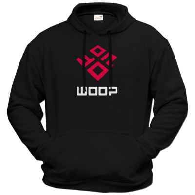 Motiv: Hoodie Premium FAIR WEAR - Woop Logo - bestimme auf Wunsch Details wie Produkt, Grösse, Farbe und Position selbst ! Motiv: Hoodie Premium FAIR WEAR - Woop Logo