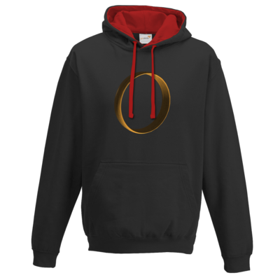Motiv: Two-Tone Hoodie - Der eine Ring - bestimme auf Wunsch Details wie Produkt, Grösse, Farbe und Position selbst ! Motiv: Two-Tone Hoodie - Der eine Ring