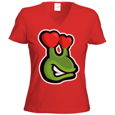 Motiv: T-Shirts Damen V-Neck FAIR WEAR - Emote Love - bestimme auf Wunsch Details wie Produkt, Grösse, Farbe und Position selbst ! Motiv: T-Shirts Damen V-Neck FAIR WEAR - Emote Love