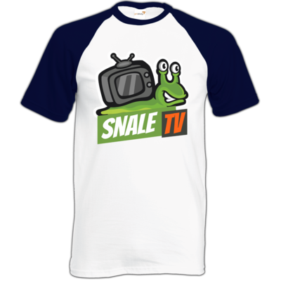 Motiv: Baseball-T FAIR WEAR - snaleTV Logo - bestimme auf Wunsch Details wie Produkt, Grösse, Farbe und Position selbst ! Motiv: Baseball-T FAIR WEAR - snaleTV Logo
