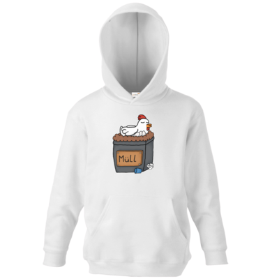 Motiv: Kids Hooded Sweat - Müllhuhn - bestimme auf Wunsch Details wie Produkt, Grösse, Farbe und Position selbst ! Motiv: Kids Hooded Sweat - Müllhuhn