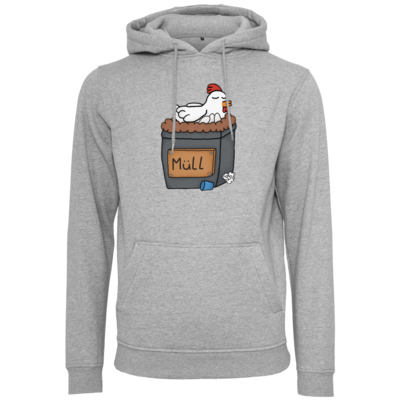 Motiv: Heavy Hoodie - Müllhuhn - bestimme auf Wunsch Details wie Produkt, Grösse, Farbe und Position selbst ! Motiv: Heavy Hoodie - Müllhuhn