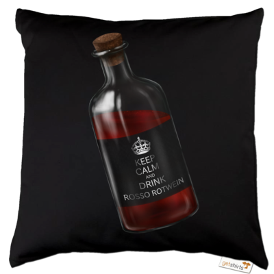 Motiv: Kissen Baumwolle - Rosso Rotwein - bestimme auf Wunsch Details wie Produkt, Grösse, Farbe und Position selbst ! Motiv: Kissen Baumwolle - Rosso Rotwein