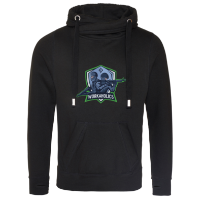 Motiv: Cross Neck Hoodie - Logo - bestimme auf Wunsch Details wie Produkt, Grösse, Farbe und Position selbst ! Motiv: Cross Neck Hoodie - Logo