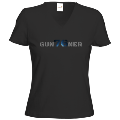 Motiv: T-Shirts Damen V-Neck FAIR WEAR - Gun76ner Lang - bestimme auf Wunsch Details wie Produkt, Grösse, Farbe und Position selbst ! Motiv: T-Shirts Damen V-Neck FAIR WEAR - Gun76ner Lang