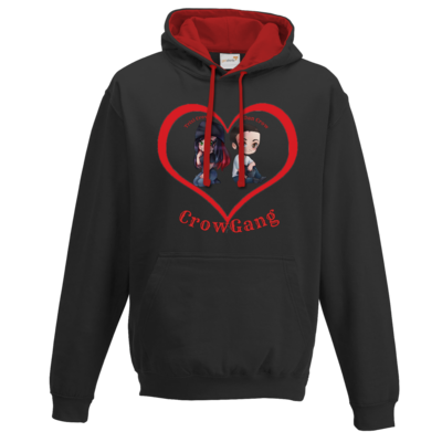 Motiv: Two-Tone Hoodie - Trixi und Dan in Love - bestimme auf Wunsch Details wie Produkt, Grösse, Farbe und Position selbst ! Motiv: Two-Tone Hoodie - Trixi und Dan in Love