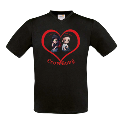 Motiv: T-Shirt V-Neck FAIR WEAR - Trixi und Dan in Love - bestimme auf Wunsch Details wie Produkt, Grösse, Farbe und Position selbst ! Motiv: T-Shirt V-Neck FAIR WEAR - Trixi und Dan in Love