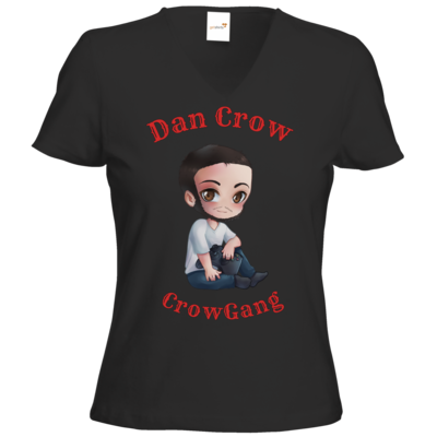 Motiv: T-Shirt Damen V-Neck Classic - DanCrow - bestimme auf Wunsch Details wie Produkt, Grösse, Farbe und Position selbst ! Motiv: T-Shirt Damen V-Neck Classic - DanCrow