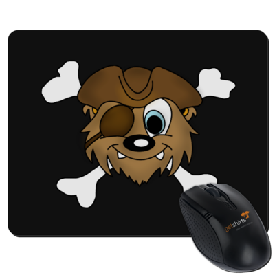 Motiv: Mousepad Textil - PIRATENBAER - bestimme auf Wunsch Details wie Produkt, Grösse, Farbe und Position selbst ! Motiv: Mousepad Textil - PIRATENBAER