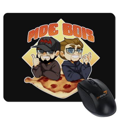 Motiv: Mousepad Textil - Pide Bois Podcast - bestimme auf Wunsch Details wie Produkt, Grösse, Farbe und Position selbst ! Motiv: Mousepad Textil - Pide Bois Podcast