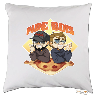 Motiv: Kissen - Pide Bois Podcast - bestimme auf Wunsch Details wie Produkt, Grösse, Farbe und Position selbst ! Motiv: Kissen - Pide Bois Podcast