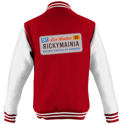 Motiv: College Jacke - Rickymainia Kennzeichen - bestimme auf Wunsch Details wie Produkt, Grösse, Farbe und Position selbst ! Motiv: College Jacke - Rickymainia Kennzeichen