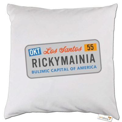 Motiv: Kissen - Rickymainia Kennzeichen - bestimme auf Wunsch Details wie Produkt, Grösse, Farbe und Position selbst ! Motiv: Kissen - Rickymainia Kennzeichen