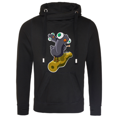 Motiv: Cross Neck Hoodie - Taubenstange - bestimme auf Wunsch Details wie Produkt, Grösse, Farbe und Position selbst ! Motiv: Cross Neck Hoodie - Taubenstange