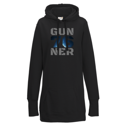 Motiv: Lady Longline Hoodie - Gun76ner Block - bestimme auf Wunsch Details wie Produkt, Grösse, Farbe und Position selbst ! Motiv: Lady Longline Hoodie - Gun76ner Block
