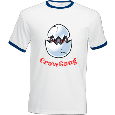 Motiv: T-Shirt Ringer - Rabe im Ei - bestimme auf Wunsch Details wie Produkt, Grösse, Farbe und Position selbst ! Motiv: T-Shirt Ringer - Rabe im Ei