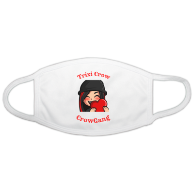 Motiv: Gesichtsmaske - Trixi in Love - bestimme auf Wunsch Details wie Produkt, Grösse, Farbe und Position selbst ! Motiv: Gesichtsmaske - Trixi in Love