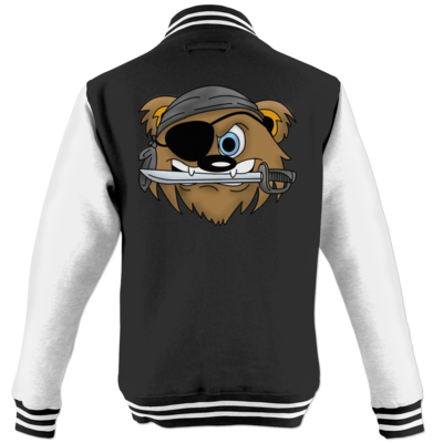 Motiv: College Jacke - Piratenbaer - bestimme auf Wunsch Details wie Produkt, Grösse, Farbe und Position selbst ! Motiv: College Jacke - Piratenbaer