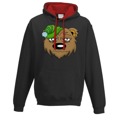 Motiv: Two-Tone Hoodie - Schlafbaer - bestimme auf Wunsch Details wie Produkt, Grösse, Farbe und Position selbst ! Motiv: Two-Tone Hoodie - Schlafbaer